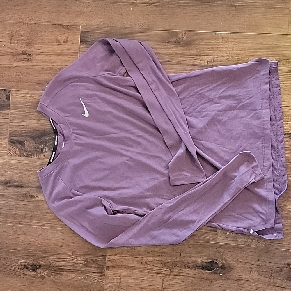 Nike Dry Fit Running Purple Long Sleeve
